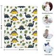 thumbnail image 4 of White Cartoon Dinosaurs Green Yellow Leaves Pattern Blanket,Comfortable Soft Flannel Throw Blanket,All Season,Warm Lightweight Blankets for Sofa Bed Couch Living Room Chair,30"x40", 4 of 4