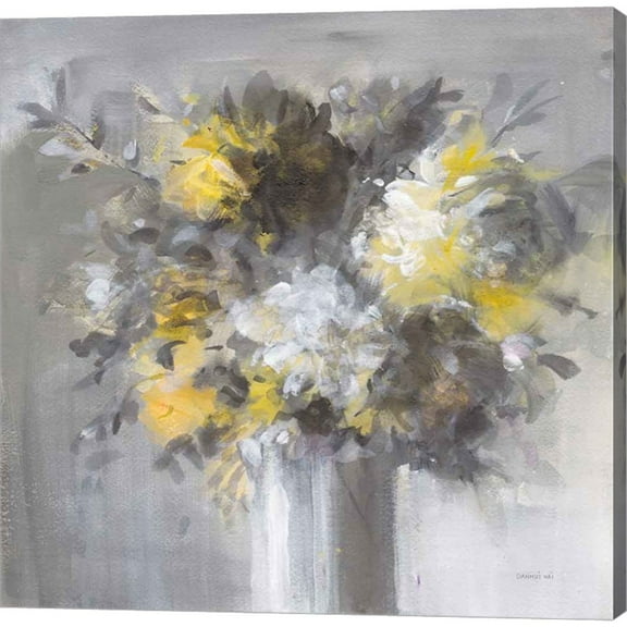 Great Art Now Weekend Bouquet Yellow Gray by Danhui Nai, Canvas Wall Art, 12W x 12H