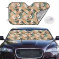 thumbnail image 2 of Fotbe Tropical Leaves Flower Car Windshield Sunshade | Sun Visor Protector Front Window Shade, Keeps Out UV Rays, Keeps Your Vehicle Cool-Medium, 2 of 7