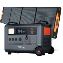 OSCAL Portable Power Station 6000W with 1x200W Solar Panel, 3600Wh LiFeP04 Solar Generator for Home Use, Outdoor Camping, PowerMax 6000