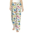 thumbnail image 2 of Goofa Cute Dinosaur Printed Soft Pajama Pants for Women, Wide Leg Comfy Casual Lounge Yoga Pants-Large, 2 of 9