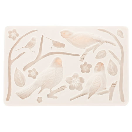 

FRCOLOR Silicone Fondant Mold Flower Bird Design Baking Mold Candy Mold Lovely Cookie Mold