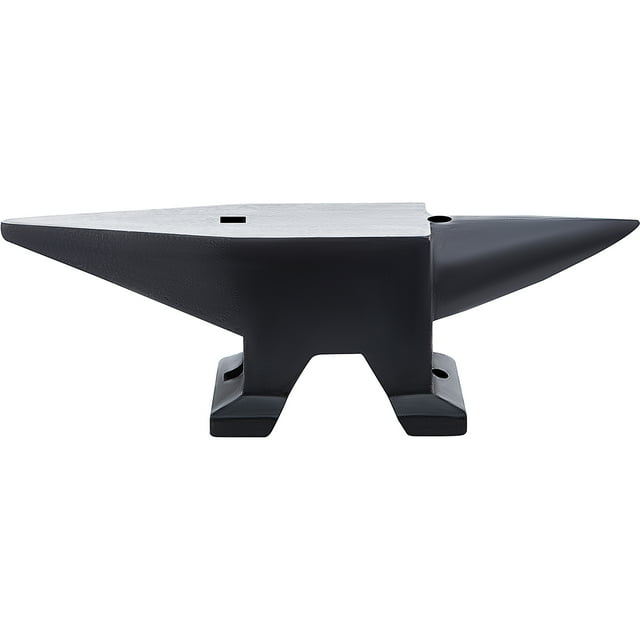KFFKFF Cast Iron Anvil, 105 Lbs Single Horn Anvil with Large Countertop and Stable Base, High Hardness Rugged Round Horn Anvil Blacksmith