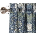thumbnail image 4 of Floral Kitchen Valance, William Morris Art Botanical Printed Small Window Treatments for Kitchen Living Room Bathroom Cafe Decor Rod Pocket Vintage Retro Teal Valances 54x18 Inch, 1 Panel, 4 of 5