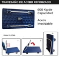 thumbnail image 4 of Carro Plataforma de Carga con 3 Ruedas giratorias con Freno y 2 fijas Carro para Uso Rudo 600 Kg, 4 of 6
