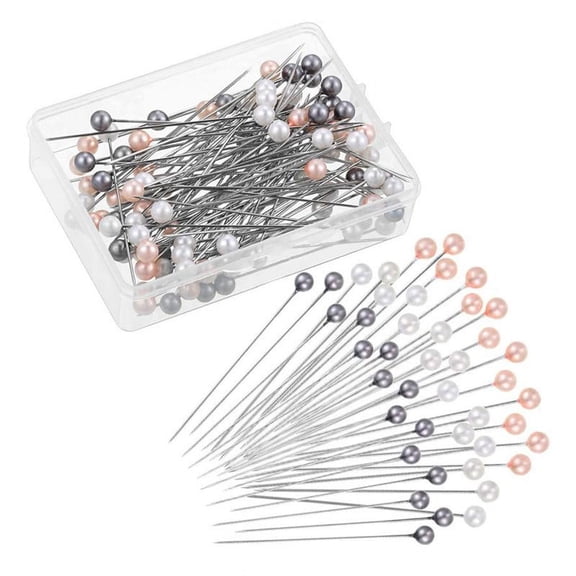 ZPAQI Round Ball Head Sewing Pins100pcs/box Straight Quilting Pin Crafting for Wedding Bouquet Brooch Embroidery Supplies