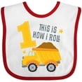 thumbnail image 3 of Inktastic Dump Truck 1st Birthday Boys or Girls Baby Bib, 3 of 4