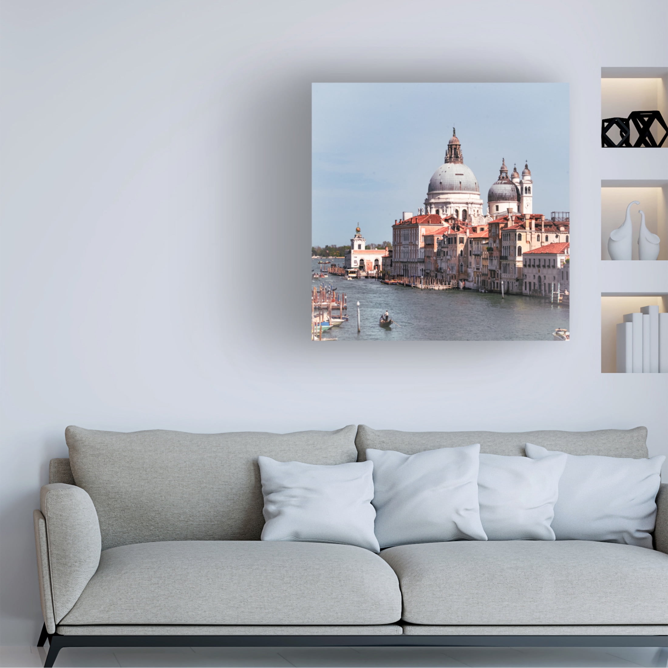 Canvas Wall Art - Life BeautifuLEE 'Venice Grand Canal Regal History' Wall Art for Living Room, Bedroom, or Office Décor by Trademark Fine Art - 18 x 18 Inches