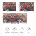thumbnail image 2 of Yayeee Pillowcase Queen Size Set of 2 Satin Wrinkle Resistant Pillow Case, Red Vibrant Flowers, 2 of 8