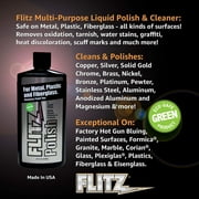 Flitz Liquid Metal Polish for Copper, Brass, Aluminum, Chrome, 16 oz