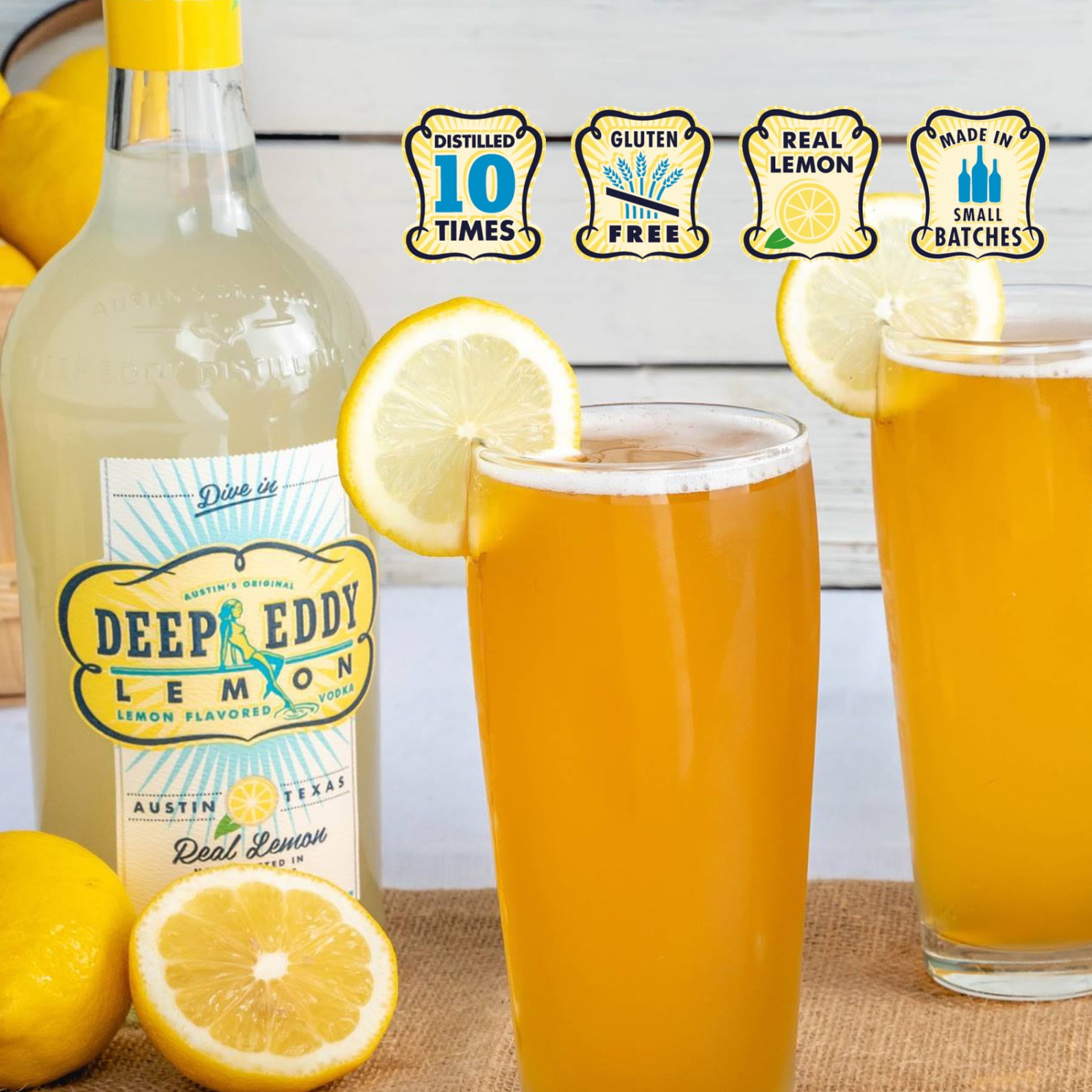 Deep Eddy Lemon Flavored Vodka, 1.75 L Bottle, 35% ABV