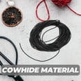 thumbnail image 2 of Shisuyan 1mm Cowhide Rope Manual Accessories Cowhide Rope DIY Cowhide Rope Handmade DIY Materials for Necklace Earrings (Black), 2 of 9