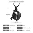 thumbnail image 5 of Personalize Stainless Steel Heart Locket with Key Cremation Urn Pendent for Ashes and Chain Ash Holder Necklace for Cremation Ashes Keepsake Memorial Jewelry, 5 of 8