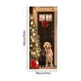 thumbnail image 3 of Hometravel Christmas Door Cover Decor, Funny Santa Dog Pattern Background for Holiday Party, 70x35 Inch Winter Decoration for Door, Wall, Seasonal Display, 3 of 6