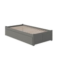 thumbnail image 5 of AFI Concord Twin Solid Wood Platform Bed with Footboard & Twin Trundle, Grey, 5 of 7