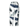 thumbnail image 4 of Gamivast Hawaii Capri Pants for Women Casual Tropical Floral Print Pants Elastic Waist Drawstring Summer Beach Pants L Pantalones Capri Para Mujer, 4 of 5