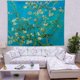 thumbnail image 4 of 148 cm * 200 cm Van Gogh Tapiz de flores Pintura al óleo Pared floral Han, 4 of 5