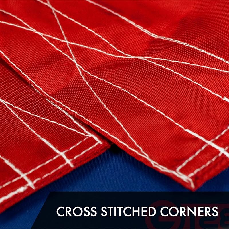 American USA Flag Tough Weave Series Embroidered 210D Polyester | Country Flag, Embroidered Stars, Sewn Stripes, Indoor/Outdoor, Vibrant Colors, Brass Grommets
