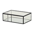 thumbnail image 2 of Lume Glass & Metal Frame Storage Box - Black, 2 of 7