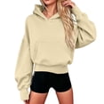 thumbnail image 2 of LckLvx Oversized Hoodie for Women Long Sleeve Drop Sholder Athletic Running Sweatshirt with Pockets, 2 of 5