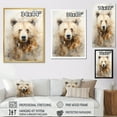 thumbnail image 4 of Designart "Minimalist Icy Bear Artistry I" Animals Bear Floater Framed Wall Art Living Room, 4 of 5