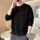 thumbnail image 2 of Camiseta negra de cuello redondo para hombre Sudaderas blancas Venta Social F Top de manga larga Tendencias de moda 2024 Ropa vintage de los 90 para hombre, 2 of 4