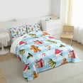 thumbnail image 3 of Castle Fairy Children Gingerbread Man 3 Pieces Queen Comforter Set,Geometric Lattice Ultra Soft Bedding Sets,Christmas Tree Bedding Comforter Set,Breathable Home Decor, 3 of 8
