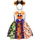 thumbnail image 1 of Vestido de princesa de las niñas de Disney Mickey Halloween calabaza sin mangas sirena Ariel disfraz Vestido para niños fiesta de cumpleaños vestido de graduación 3T (Tag110) Gao Jinjia LED, 1 of 2