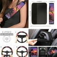 thumbnail image 4 of Jeiento Hawaii Palm Tree 17 Pcs Car Seat Cover Full Sets, Sunset Front Rear Covers, Floor Mats, Steering Wheel Cover, Armrest Pad, Seat Belt Pads, Coaster, Universal Fit Auto Interior Accessories, 4 of 8