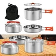 thumbnail image 4 of Camping Cookware Portable Durable Camping Cooking Set for Hiking Picnic Gear, 4 of 9