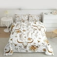 thumbnail image 2 of Homewish Rustic Bull Skull Bedding Comforter Set,Country Floral Twin Comforter Sets,White Brown Bedding Set For Teens,Ultra Soft Home Decor Reversible,2pcs, 2 of 8