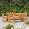 thumbnail image 1 of vidaXL 5 Piece Garden Dining Set Solid Wood Teak, 1 of 5