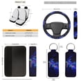 thumbnail image 5 of Jeiento Sea Turtle Car Accessories Sets 13 Pack with Car Seat Protector Steering Wheel Cover Seatbelt Covers Trash Can Rearview Mirror Cover Cup Coasters Key Chain Chapstick Holder Auto Decor, 5 of 7