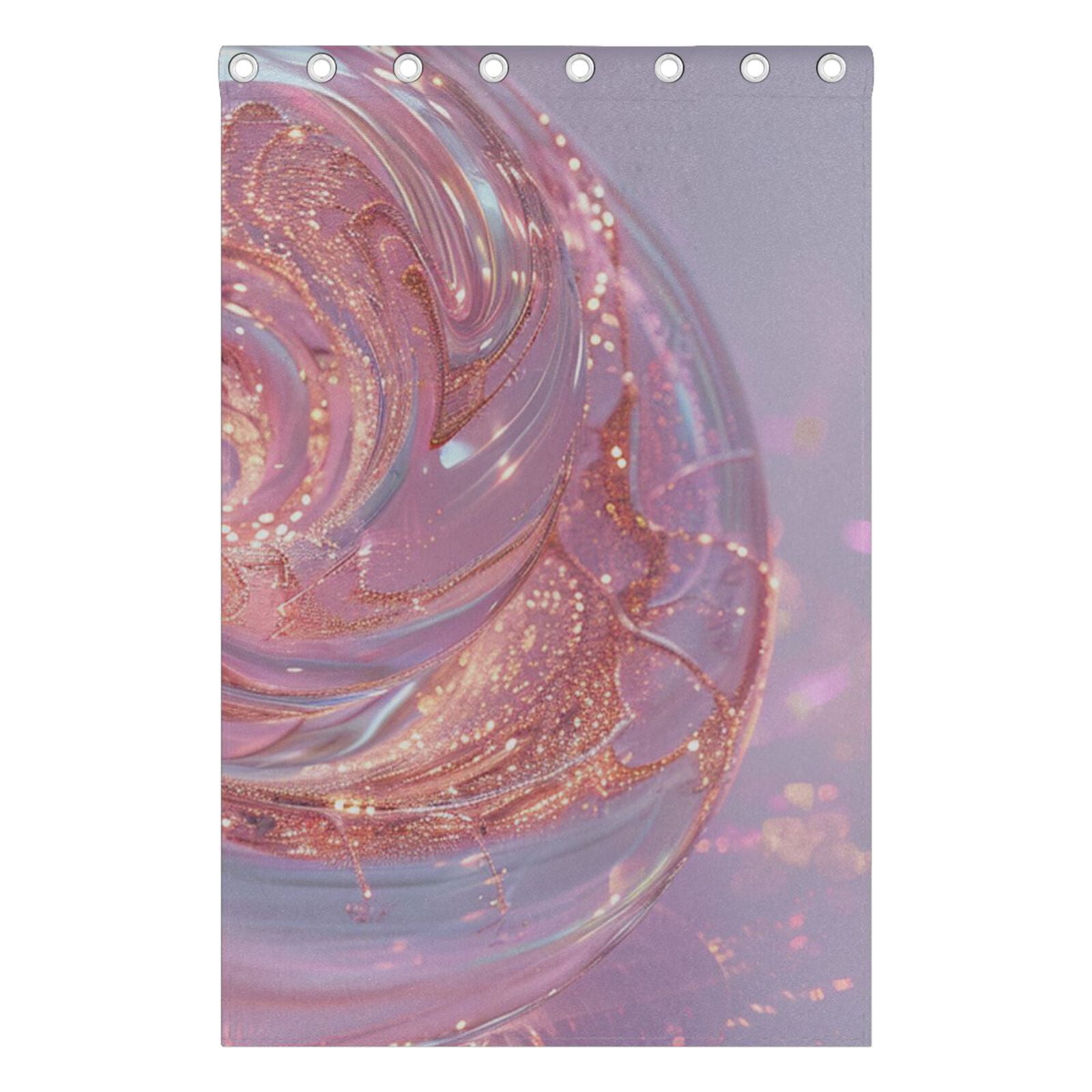 Transparent Pink Spiral Black Out Curtains 72 Inch Length Curtains for Sliding Glass Doors Bedroom Living Room 2 Pack