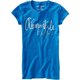 thumbnail image 1 of Aeropostale - Camiseta con gráfico Shimmer para mujer, azul, pequeña, 1 of 1