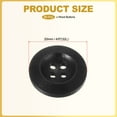 thumbnail image 2 of Uxcell Wooden Button 0.79" 80 Pcs 4 Holes Round Wood Sewing Button Black, 2 of 7
