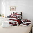 thumbnail image 4 of Erosebridal Geometric Circle Line Bedding Sets Queen Size, Gray Red Abstract Aesthetic Comforter Sets with Sheets Lightweight 7 Pieces, 4 of 5