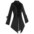 thumbnail image 3 of Oksale Corset Trench Coat Women Plus Size Double Breasted Victorian Overcoat Retro Tailcoat Jakcet Winter Outerwear 2025 Black S, 3 of 8