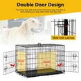 thumbnail image 2 of Furniture of America Mylo Metal Double Door Folding Wire Pet Crate with Divider by  48-inch, 2 of 5