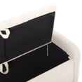 thumbnail image 6 of Walker Edison Modern Bouclé Upholstered Curved Storage Bench, Ivory, 6 of 10