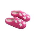 thumbnail image 7 of GrmtClth Soft Closed Toe Slip On Slippers Cartoon Ghost Cluster Print Anti Slip Rubber Sole Winter Bedroom House Shoes Hot Pink 40(US/8), 7 of 7