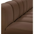 thumbnail image 5 of Meridian Furniture Arc Brown Vegan Leather Modular Sectional, 5 of 11