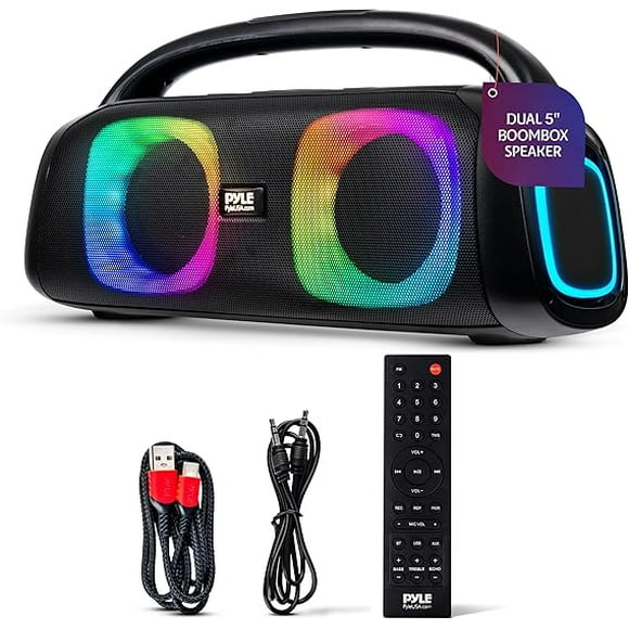 Pyle Audio Soundcore Boom 2 - Boombox Bluetooth Speaker with True Wireless Stereo System - Enjoy Powerful Bass and Clear Treble - Large Bluetooth Speaker with LED Display - Model PPHP26HD - 160W
