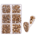 thumbnail image 4 of 5box Mixed Size Hot Fix Round Crystals Gems Glass Stones Flat Back Rhinestones 5 colors-DIY nail accessories, 4 of 5