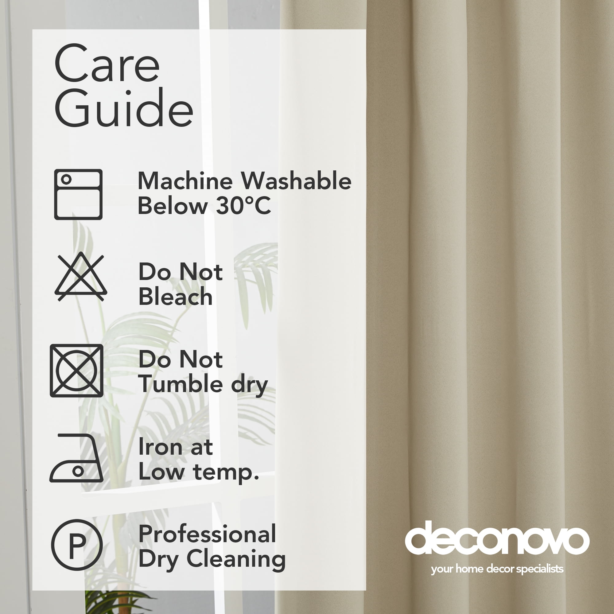 ZOPZO Bedroom Blackout Curtains Rod Pocket Light Blocking Window Curtains for Living Room 52 x 72 inch Beige 2 Pieces