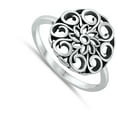 thumbnail image 4 of Large Mandala Spiritual Ring .925 Sterling Silver Band Jewelry Female Male Unisex Size 7, 4 of 4