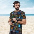 thumbnail image 4 of Wukai Happy Father Day Print Men's Short-Sleeved Mesh T-Shirt,Quick-Dry Short Sleeve Workout T-Shirt-X-Small, 4 of 8