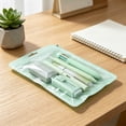 thumbnail image 4 of Cute Stationary, Qyaukm Colored Stationery Set Neutral Pen Highlighter Eraser Art Combination High Aesthetic Value Learning Box, 4 of 6