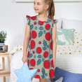 thumbnail image 4 of Vsdgher Chemises de Nuit Tomate pour Filles Manches Courtes à Volants Robe de Nuit Pyjama pour Fête Pyjama-TG, 4 of 6