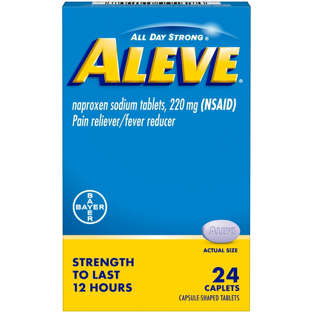Aleve Pain Relief Naproxen Sodium Caplets ‐ 24 Count